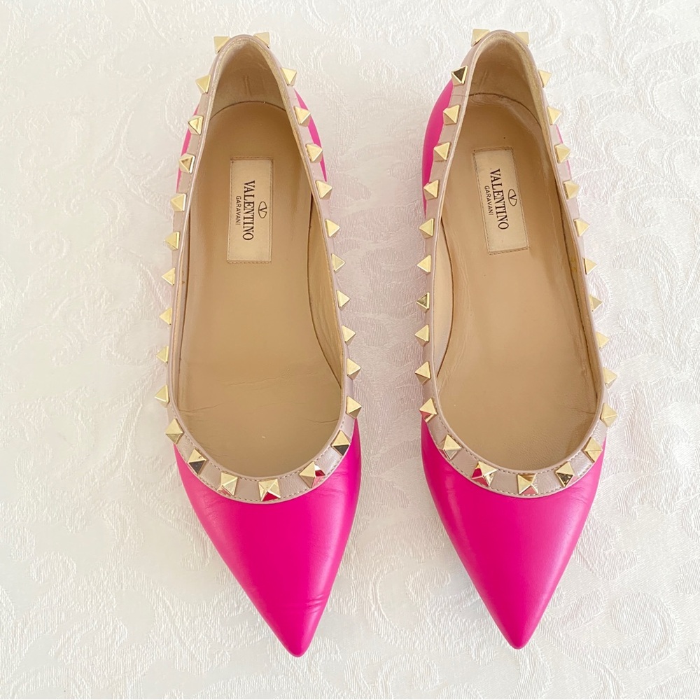 Valentino Pink rockStud Flats